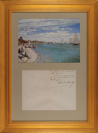 Lot #781 Claude Monet Handwritten Letter Signed - Image 3