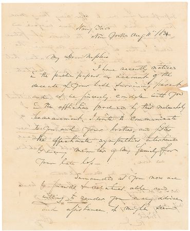 Lot #529 Matthew C. Perry Handwritten Letter Signed - Image 4