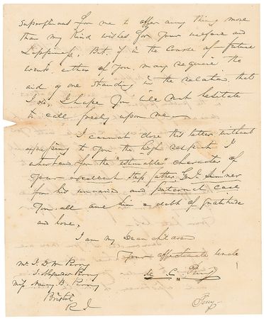 Lot #529 Matthew C. Perry Handwritten Letter Signed - Image 2