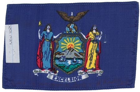 Lot #648 Al Worden: New York state flag carried to lunar orbit - Image 2