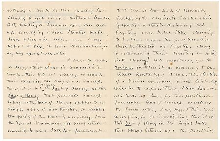 Lot #102 Mention of Lincoln: ?I can report to Dix, or your commission, or any body except Old Abe? - Image 1