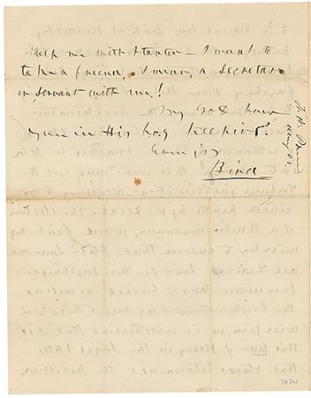 Lot #102 Mention of Lincoln: ?I can report to Dix, or your commission, or any body except Old Abe? - Image 2