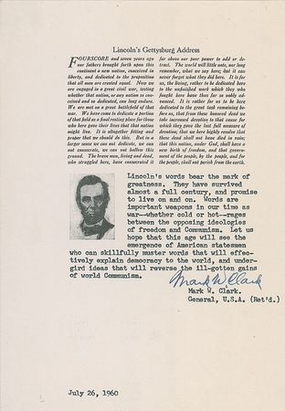 Lot #474 Mark W. Clark - Image 1