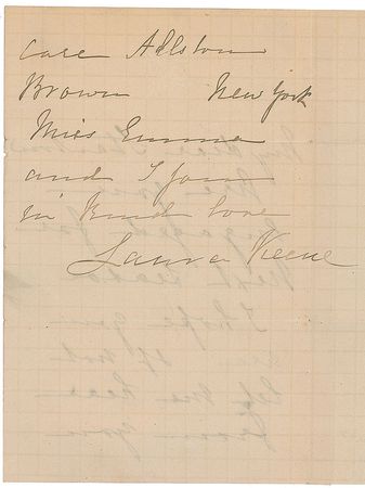 Lot #74 Laura Keene: Scarce letter from the Ford?s Theatre actress - Image 1