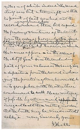 Lot #71 Joseph Holt Handwritten Letter Signed - Image 2