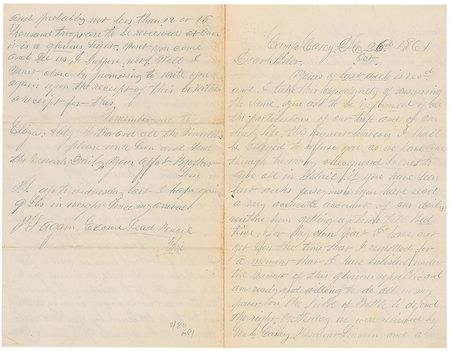Lot #106 Mention of Lincoln: ?He is done a great injustice by his picture portraits as he is quite good looking? - Image 2