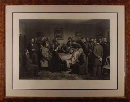 Lot #26 Lincoln Deathbed Scene: Enormous 1868