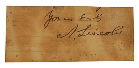 Lot #34 Abraham Lincoln Signature - Image 1