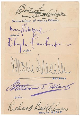 Lot #409 Watermanâ??s Autograph Book: Superb Watermanâ??s album with over 300 signatures including Hemingway, Berlin, Ouimet, Foxx, the Mayo Brothers, and Rivera - Image 3