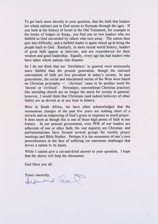 Lot #404 Desmond Tutu - Image 1