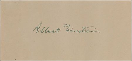 Lot #300 Albert Einstein Signature - Image 1