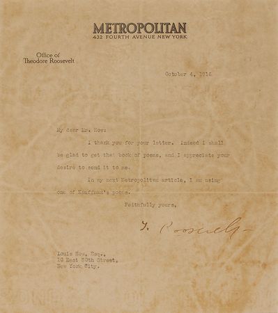 Lot #174 Theodore Roosevelt Typed Letter Signed - Image 2