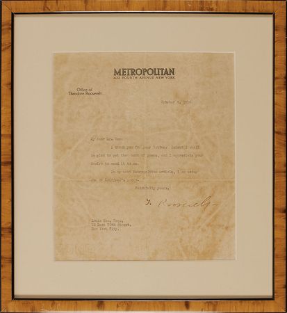 Lot #174 Theodore Roosevelt Typed Letter Signed - Image 1
