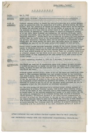 Lot #1209 Errol Flynn: Flynn signs a six-picture deal with Warner Bros. in 1946 - Image 2