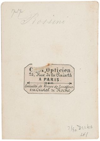 Lot #413 Gioacchino Rossini - Image 1