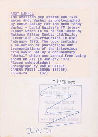 Lot #552 Andy Warhol - Image 1