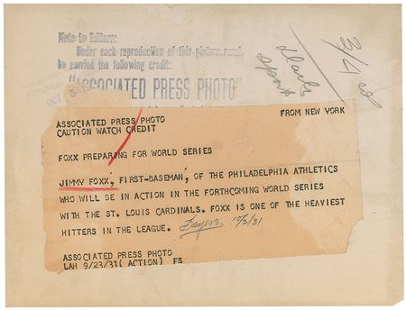Lot #676 Jimmie Foxx - Image 1