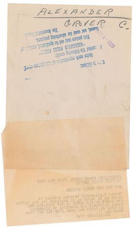 Lot #661 Grover Cleveland Alexander  - Image 1