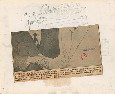 Lot #664 Ty Cobb and Babe Ruth - Image 1