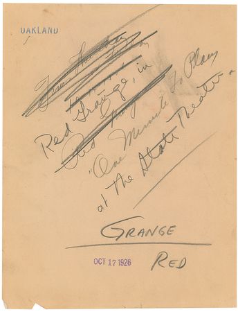 Lot #692 Red Grange - Image 1