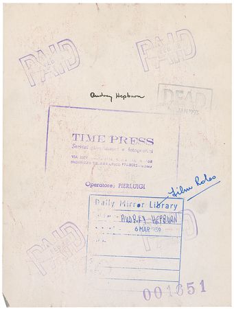 Lot #614 Audrey Hepburn - Image 1