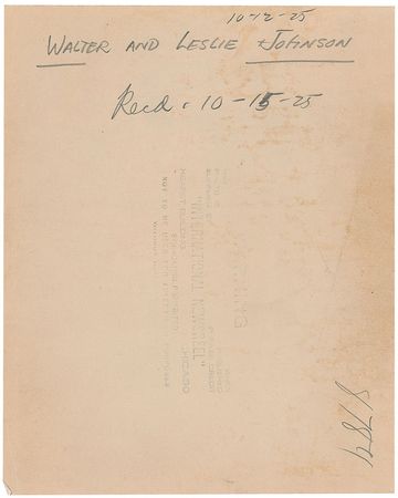 Lot #710 Walter Johnson - Image 1
