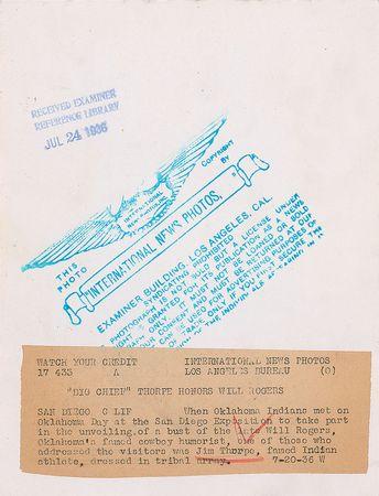 Lot #746 Jim Thorpe - Image 1