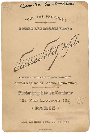 Lot #417 Camille Saint-Saens - Image 1