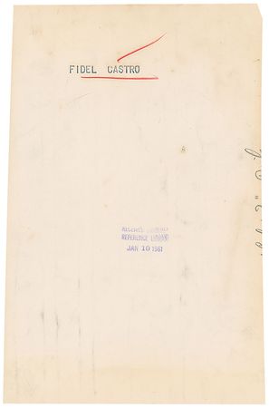 Lot #474 Fidel Castro - Image 1