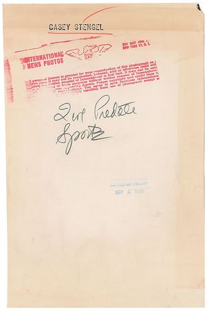 Lot #744 Casey Stengel - Image 1