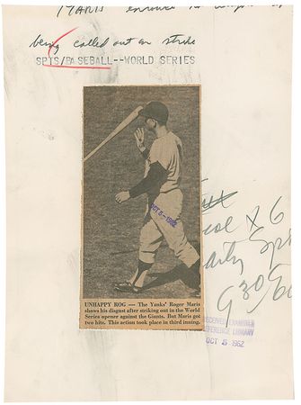 Lot #735 Roger Maris - Image 1