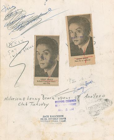 Lot #589 Lenny Bruce - Image 1