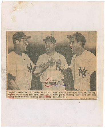 Lot #727 Mickey Mantle and Yogi Berra - Image 1