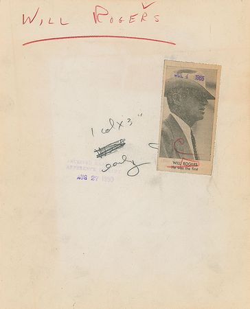Lot #639 Will Rogers - Image 1