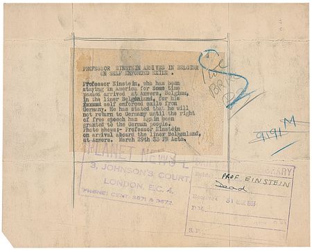 Lot #492 Albert Einstein - Image 1