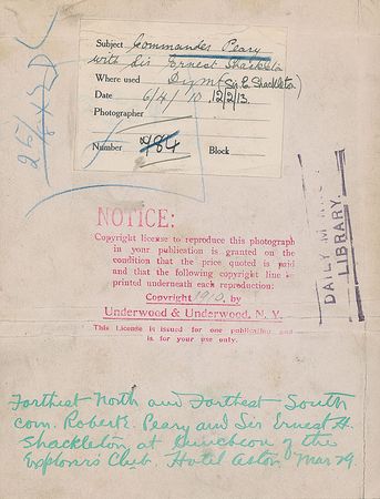 Lot #516 Ernest Shackleton and Robert Peary - Image 1