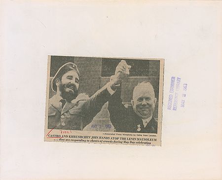 Lot #473 Fidel Castro and Nikita Khrushchev - Image 1