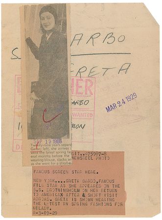 Lot #609 Greta Garbo - Image 1