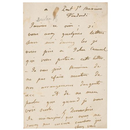 Lot #261 Duchess of Devonshire: From the famous, and infamous, ancestor of Lady Diana: ?Please do not mention our money business to anyone, and never refer to them unless we are alone? - Image 1