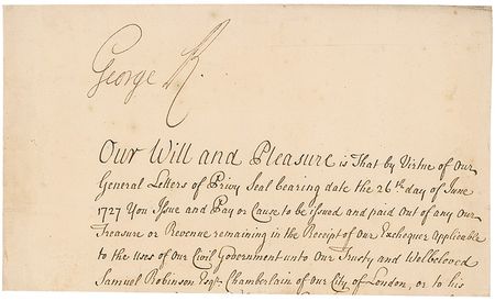 Lot #306 King George II Signed Document - Image 2