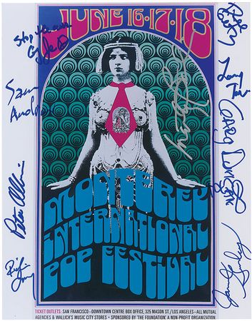 Lot #981 Monterey Pop Festival Signed Photograph - Image 1