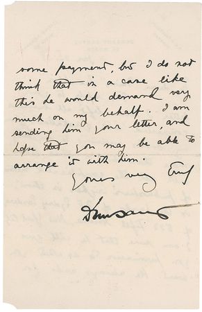 Lot #697 Lord Dunsany: ?I have left all business connected with quotations from my books running to anything more than two or three lines?in the hands of W. Sydney Sanders? - Image 2
