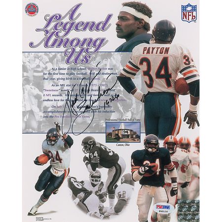 Lot #1597 Walter Payton Signed Photograph - Image 1