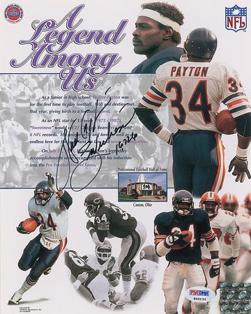 Lot #1597 Walter Payton Signed Photograph - Image 2