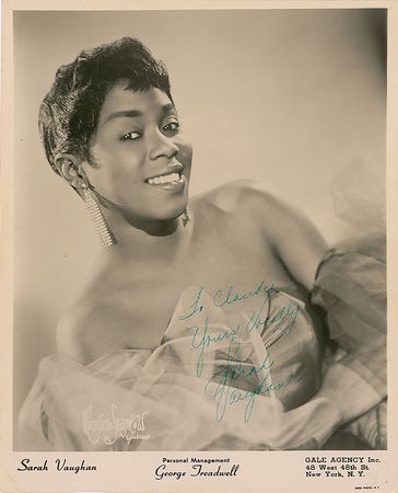 Lot #1006 Sarah Vaughan Signed Photograph - Image 2