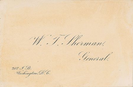 Lot #494 William T. Sherman Calling Card - Image 2