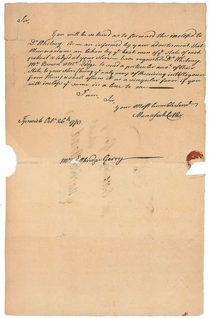 Lot #251 Manasseh Cutler Handwritten Letter Signed - Image 1