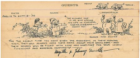 Lot #841 Johnny Gruelle: Five unique and charming sketches, including two of Raggedy Ann and Andy - Image 3