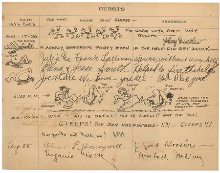 Lot #841 Johnny Gruelle: Five unique and charming sketches, including two of Raggedy Ann and Andy - Image 9