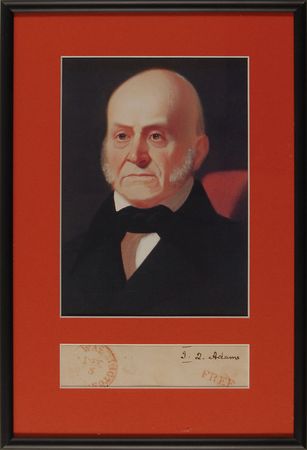 Lot #6 John Quincy Adams Franking Signature